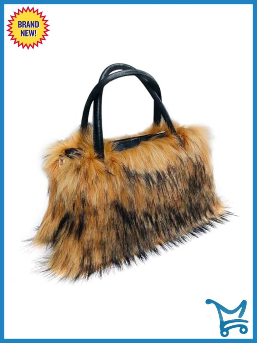 Faux Fur Fluffy Satchel Tote Bag Shoulder Purse Roomy Handbag